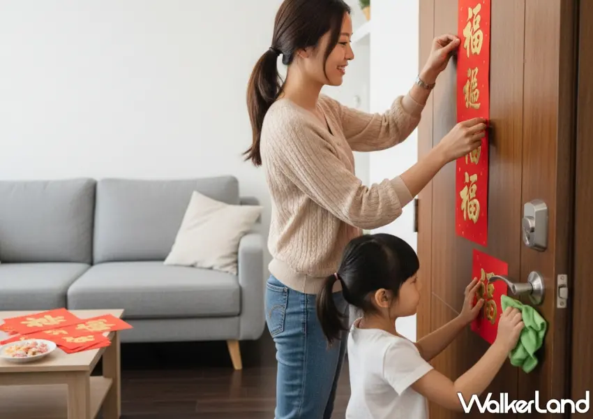 ▲2026除夕必看！貼春聯眉角全解析，避開爛桃花與不吉字詞，讓好運龍總來。 / 圖：AI生成提供 窩客島整理