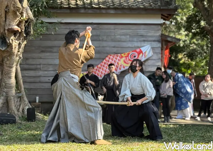 ▲現場專業的古武道演武展現了強大的氣勢，帶領觀眾近距離感受日本武士文化魅力。