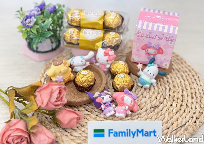 ▲全家限量販售 Sanrio 小愛神系列，六款人氣角色結合經典丘比特造型。