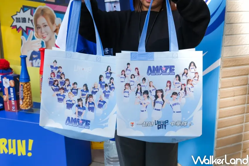 ▲7-ELEVEN巨蛋門市自2月10日起化身棒球主題店，36位CT AMAZE女孩成為視覺亮點。（攝影：張人尹）