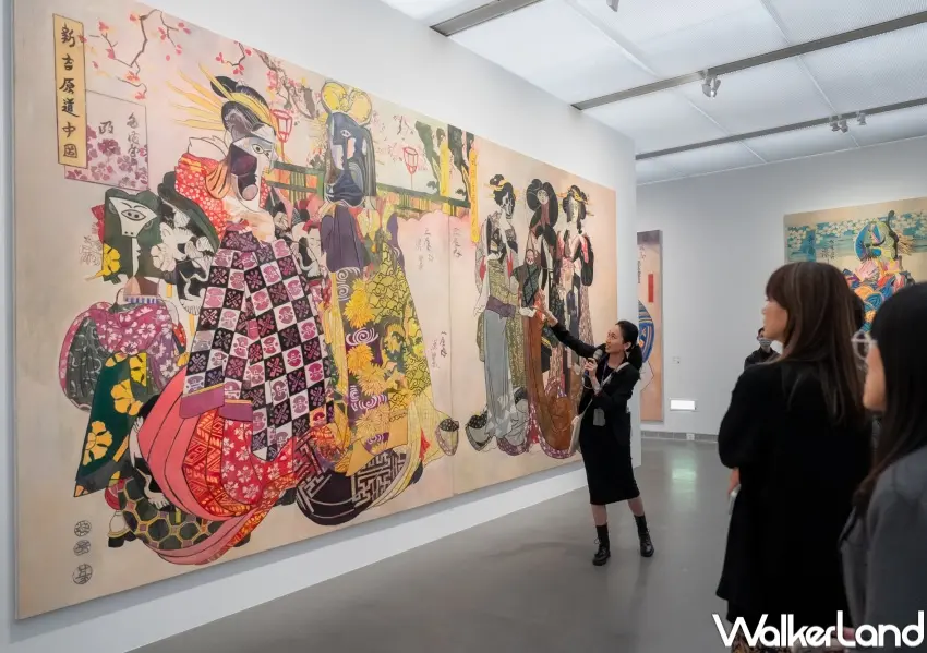 ▲高美館春節期間每天下午都有專家導覽，帶你深度解析馮．沃爾夫藝術世界與科技的融合。