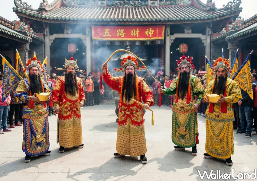 ▲家裡的財位是否飽滿、個人存款能否翻倍，初四這天針對居家財運的接神儀式。(AI製圖)