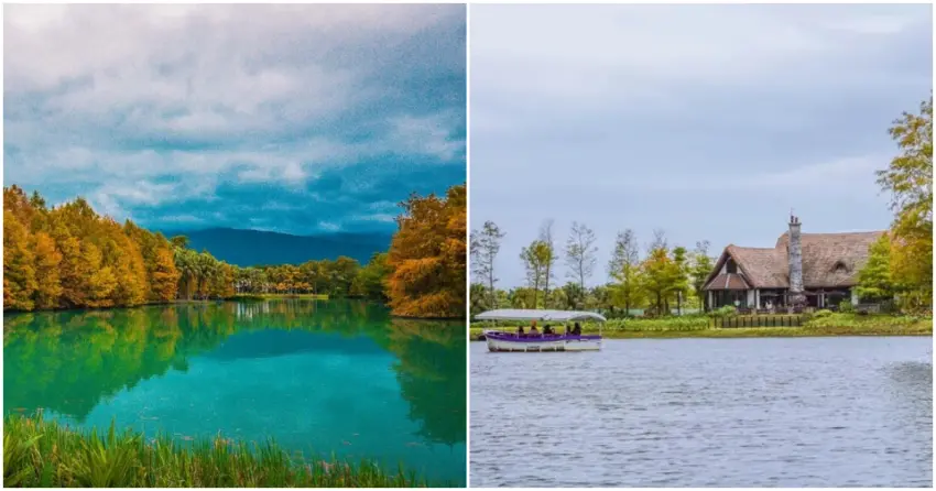 ▲雲山水如夢似幻的蒂芬妮藍湖水與落羽松倒影、理想park水岸生活的歐式建築與遊船，皆散發濃厚異國風情，年假走春的偽出國首選！