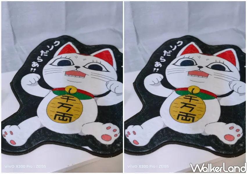 ▲大尺寸高速婆婆貓版造型地墊，以經典招財貓姿勢為靈感，為居家空間增添趣味感。（攝影：鄭雅之）