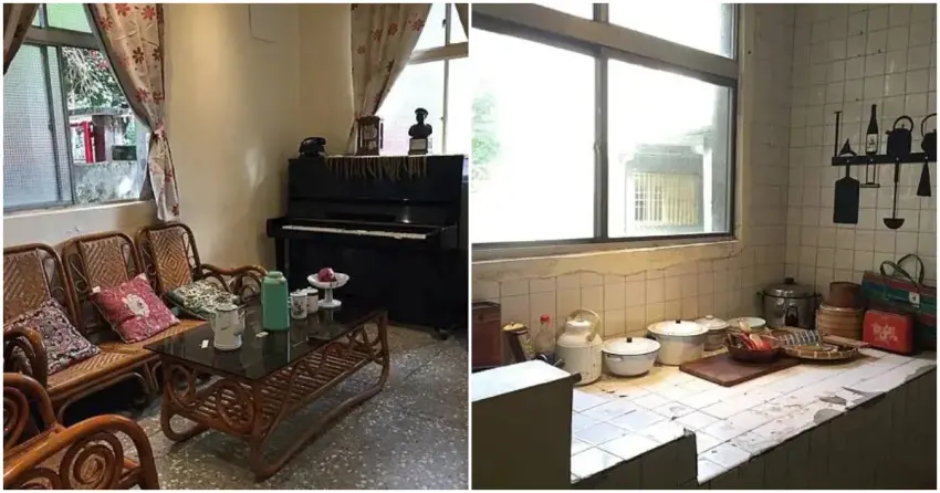 ▲全台保存最完整的防空砲兵眷村,走進室內就像穿越時空!家俱擺設精確還原當年的眷村生活樣貌,是50年代老派生活的極致縮影。