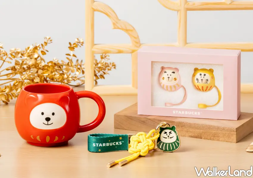 ▲金星會員限定加價購萌翻天的元氣達摩小熊馬克杯與吸管套組。