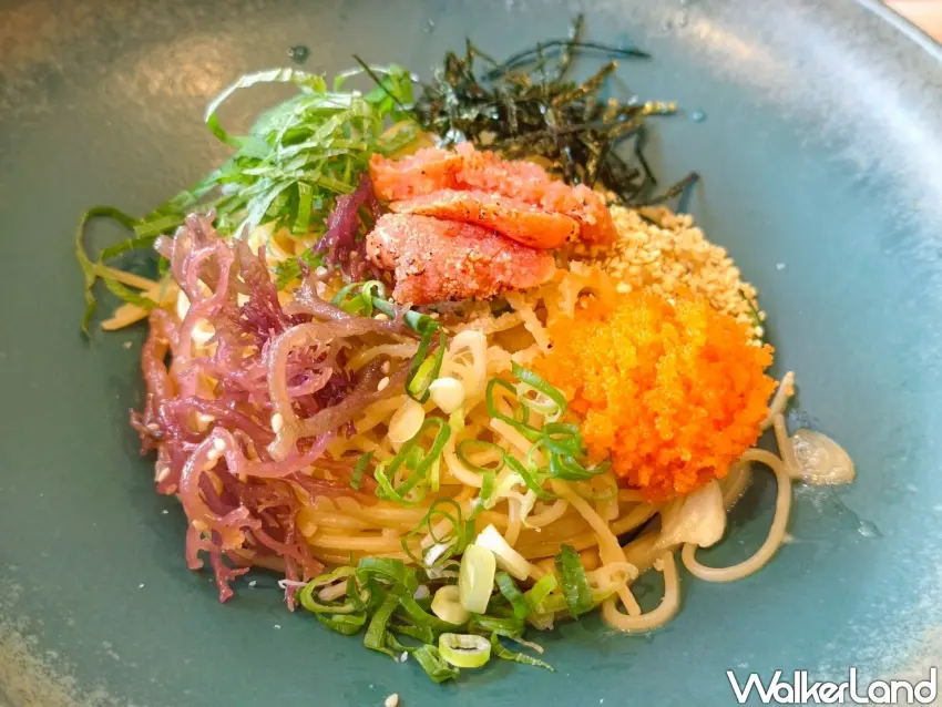 ▲炙燒明太子麵為「糀日和 Kouji Wafu Pasta」人氣招牌料理之一。(攝影:楊婷雅)