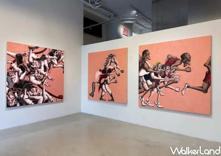 ▲台北大直免費展覽推薦!英國藝術家威廉·赫曼於索卡藝術推出全新個展,即日起至3月14日免費參觀。(攝影:鄭亦庭)