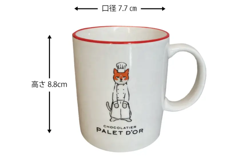 ▲正面印著新角色貓咪巧克力師Palet，背面則是品牌另一個角色Dor。