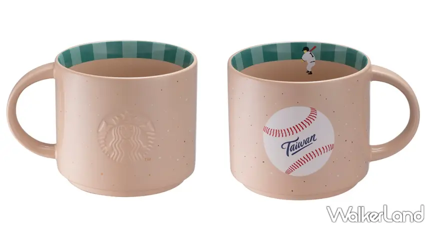 ▲Taiwan 棒球馬克杯。杯身印有專屬 Taiwan 字樣與立體 Logo，搭配草皮綠內緣，是紀念賽事的必備單品。