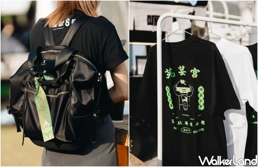 ▲香民專屬戰袍必收藏,現場販售多款搞怪T恤與保平安香條,讓愛好者可以把香菜信仰穿在身上。