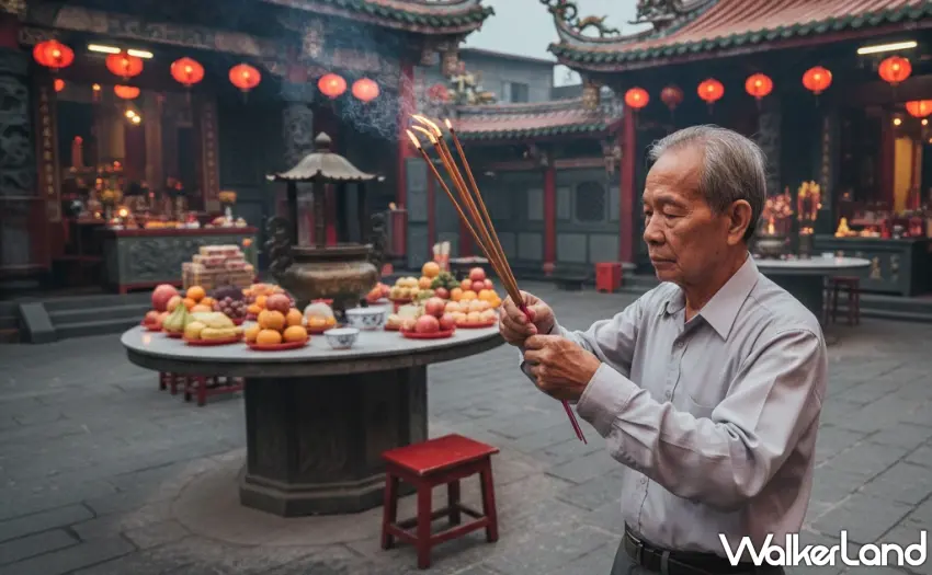 ▲現代人可彈性選擇住家附近的天公廟，記得要「面向天空朝外」祭拜以示對天神的敬畏。