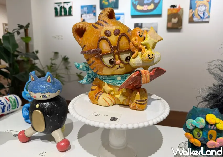 ▲台北貓咪展覽超萌!捷運台電大樓站附近「舊香居藝空間」推出貓咪主題展覽,與士林選物店雙展場展出。(攝影:鄭亦庭)