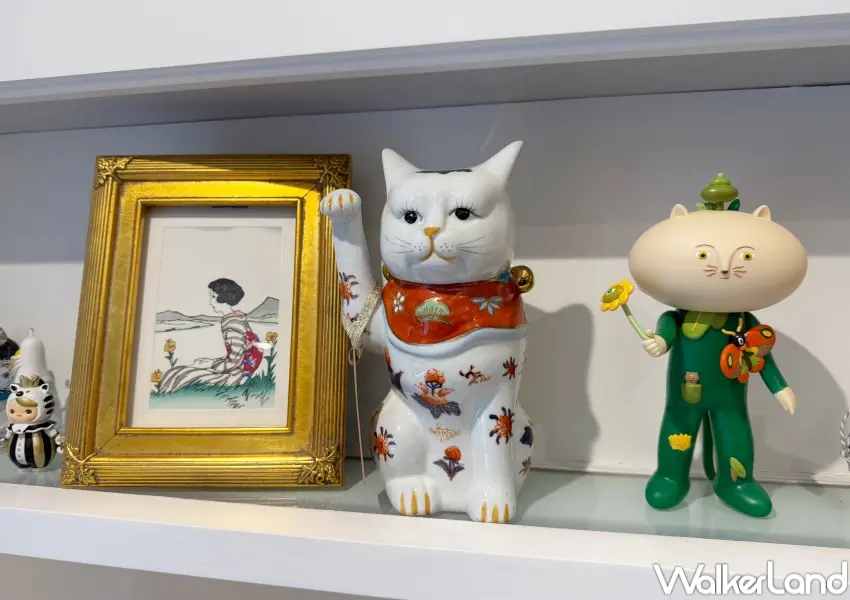 ▲貓奴必看台北「Play Cat聯展」43位藝術家貓咪主題作品,也展出大正浪漫代表竹久夢二的創作。(攝影:鄭亦庭)
