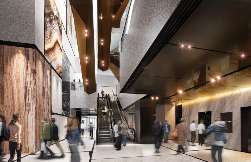 ▲新地標最大特色是和地下鐵心齋橋站直通,交通極為便利。