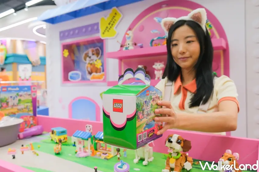 ▲於「萌寵美容院」完成體驗活動,可將作品裝入「樂高®萌寵盒」帶回家。(攝影:張人尹)