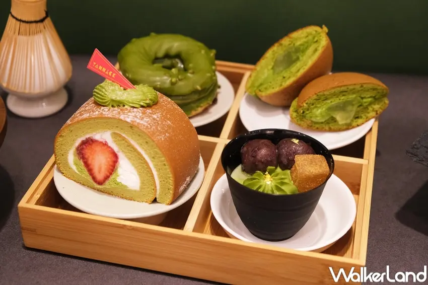 ▲亞尼克法式甜甜圈泡芙與抹茶蕨餅泡芙蛋糕提供單份茶香點心。