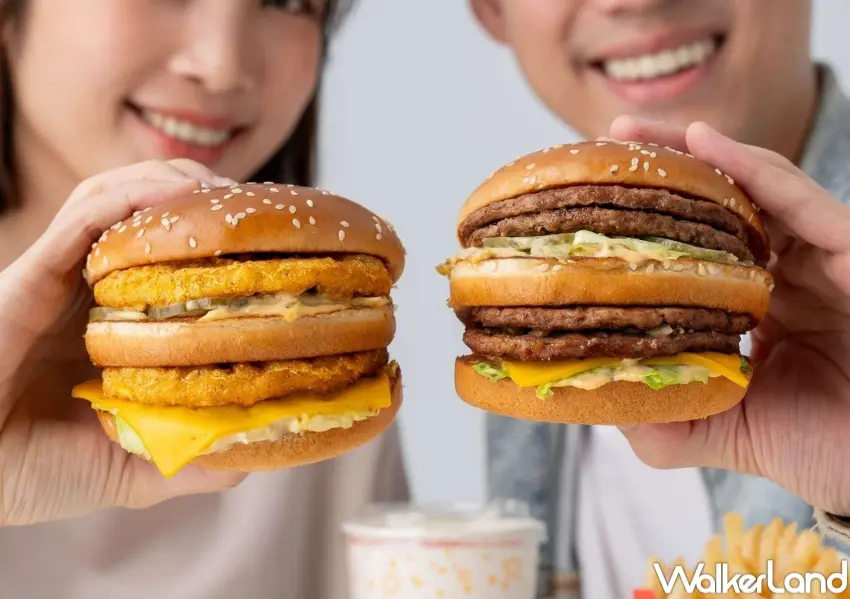 ▲麥當勞無敵大麥克主打4層牛肉與15層堆疊口感。