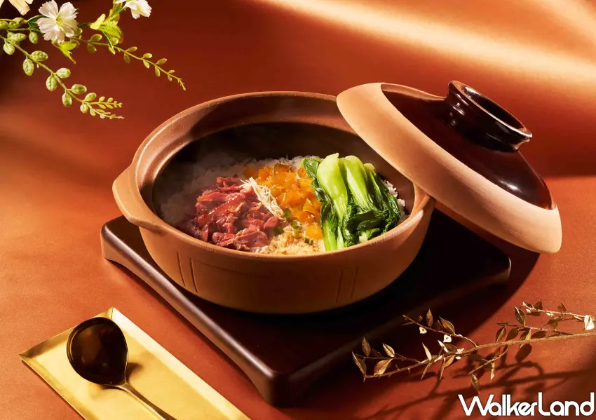 ▲「金棗極炙鴨賞煲仔飯」宜蘭鴨賞結合糖漬金棗,桌邊炙燒喚醒鹹香果韻。