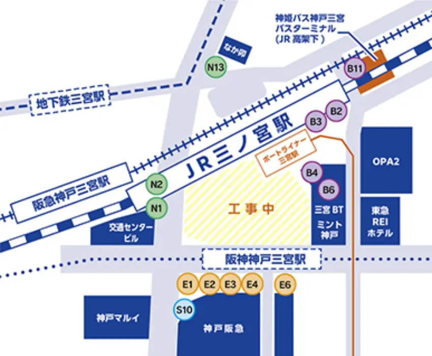 ▲大阪市巴士公司與神姬巴士公司開通新路線，將連通大阪阿倍野橋、心齋橋與神戶機場、三宮的高速巴士。