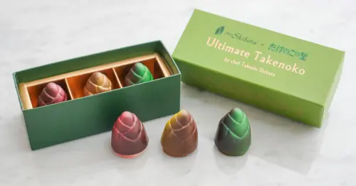 明治經典零食攜手甜點品牌，讓熱銷的竹筍巧克力有機會復刻再上市。