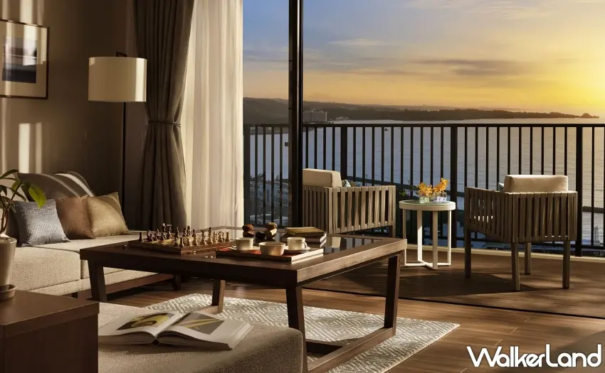 ▲「Hiyori 海洋度假村 沖繩」以現代設計融合海島風情,在蔚藍海景環抱中呈現舒適雅緻的度假體驗。圖/樂天旅遊提供;窩客島整理