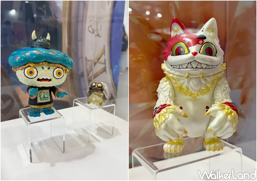 ▲松菸玩具設計展！展出台灣玩具設計品牌路遙圓歷年玩具作品。(攝影：鄭亦庭)