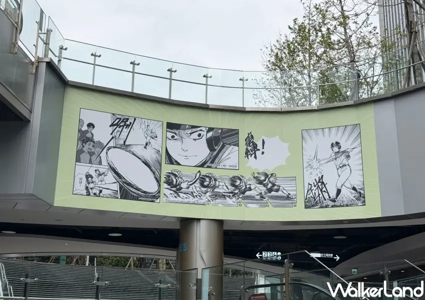 ▲台灣棒球漫畫特展北上！整個台北大巨蛋都是展區，透過13個大型版面呈現。(攝影：鄭亦庭)