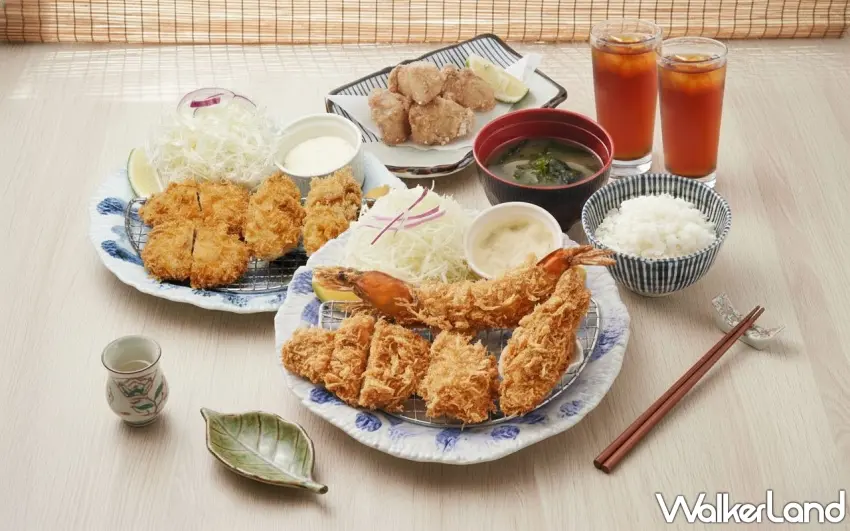 ▲銀座杏子日式豬排推出豐富的炸物拼盤，憑觀賽畫面更能額外獲得免費薯條招待。 圖／銀座杏子日式豬排提供；窩客島整理