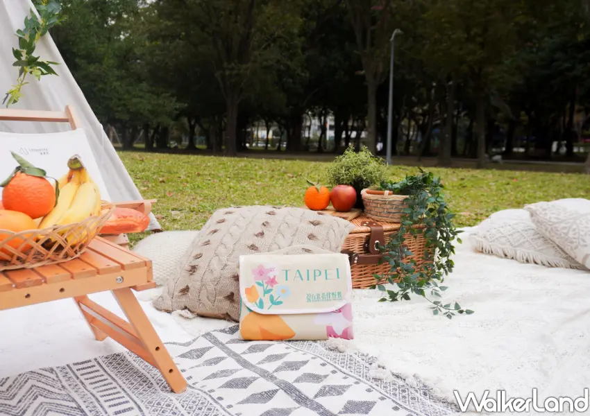▲報名活動就有機會獲得超高顏值的「台北花伴野餐限定野餐墊」，絕對是春日草地穿搭的必備加分單品。