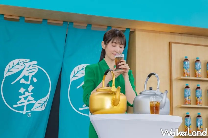 ▲代言人田中千繪現身活動現場，大讚這款麥茶完全還原了她記憶中最熟悉的家鄉味。 圖／可口可樂公司提供；窩客島整理
