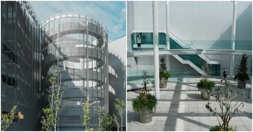 ▲「台中綠美圖」由普立茲克建築獎團隊 SANAA 操刀設計，以純白極簡建築、通透空間打造未來感，彷若走入藝術館般的圖書館。