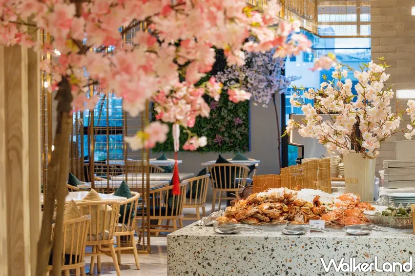▲SERENA全日餐廳推出櫻花季主題餐點無限量供應，打造春日專屬的味蕾饗宴，平日1,180元、假日1,380元。圖／高雄日航酒店提供；窩客島整理