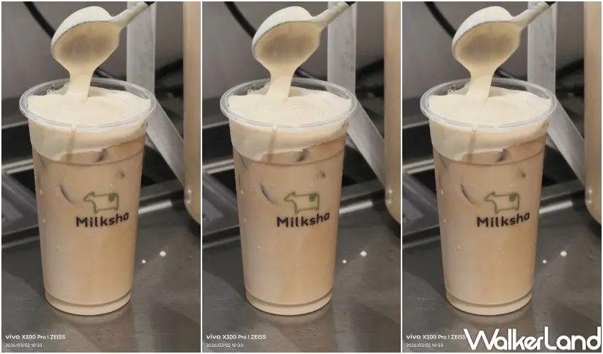 ▲迷客夏同步推出可麗露聯名與1+1優惠99元，以及茶奇諾系列4/1至4/7粉嫩價69元活動。（攝影：張人尹）