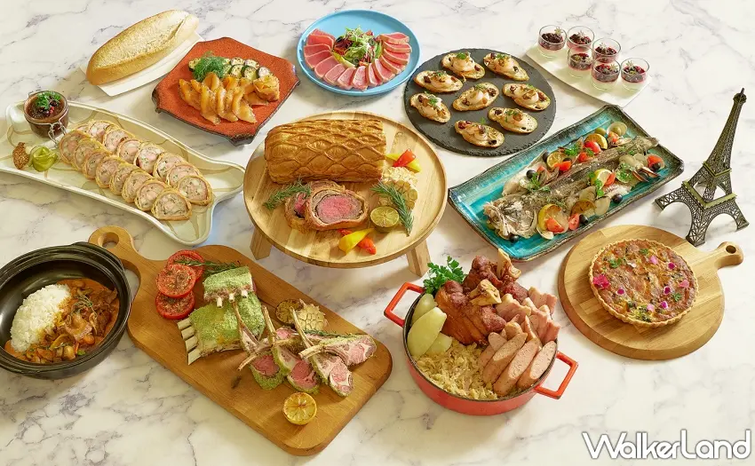 ▲鉑麗安自助餐即日起至5月4日推出期間限定「歐洲經典主題自助餐」，由主廚陳永儒領銜廚藝團隊，精選歐洲多國經典料理打造美食盛宴。圖／JR東日本大飯店台北提供；窩客島整理