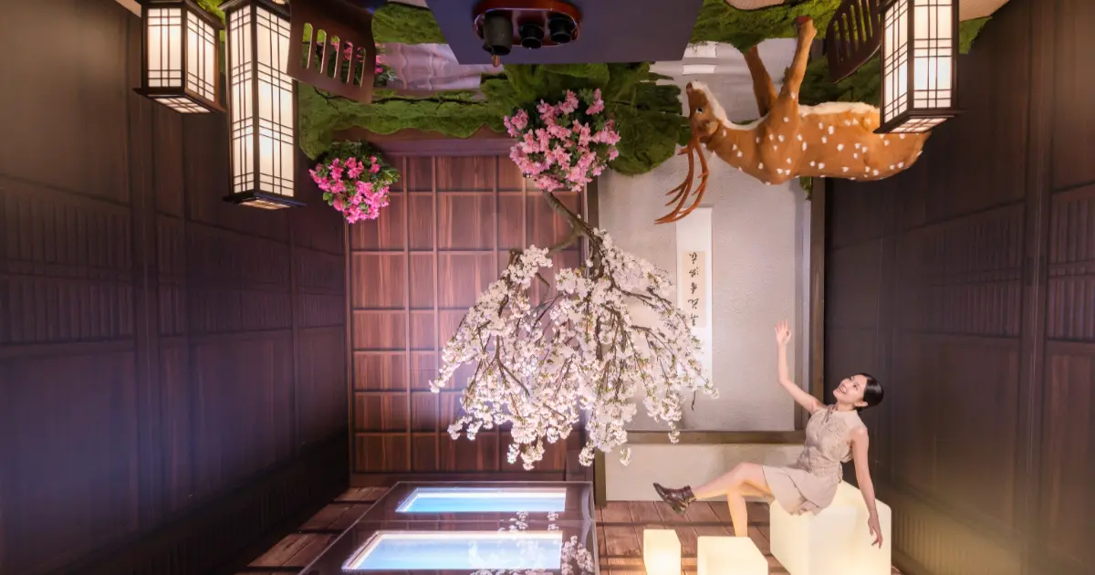 林口賞花最新推薦！奇幻顛倒櫻花、紫藤花瀑免費拍，週末衝林口三井outlet。