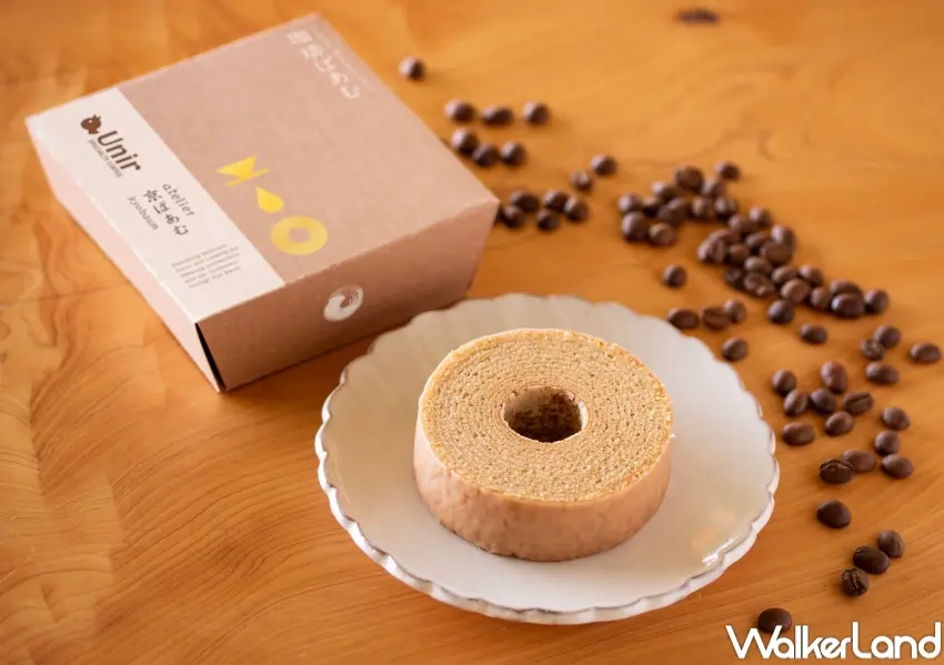 ▲「京ばあむ」咖啡風味年輪蛋糕mini與京都精品咖啡品牌 Unir 聯名開發。