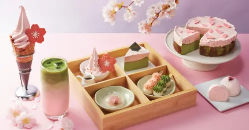 抹茶控吃！辻利茶舗「抹茶櫻花祭四宮格」，抹櫻巴斯克、莓果霜淇淋一次享有。