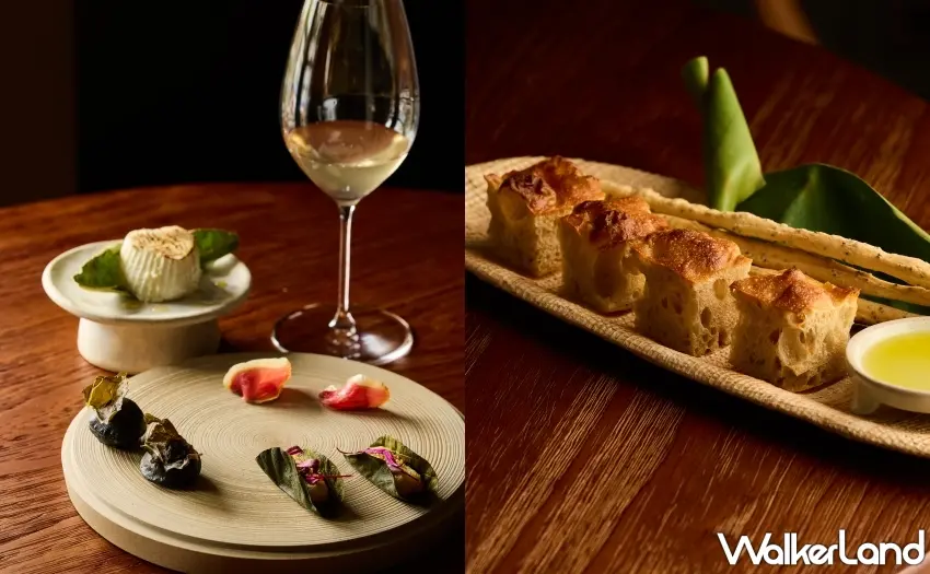 ▲每日手工製作的細棍麵包與佛卡夏，搭配頂級橄欖油開啟餐飲序幕。 圖／NOVE提供；窩客島整理