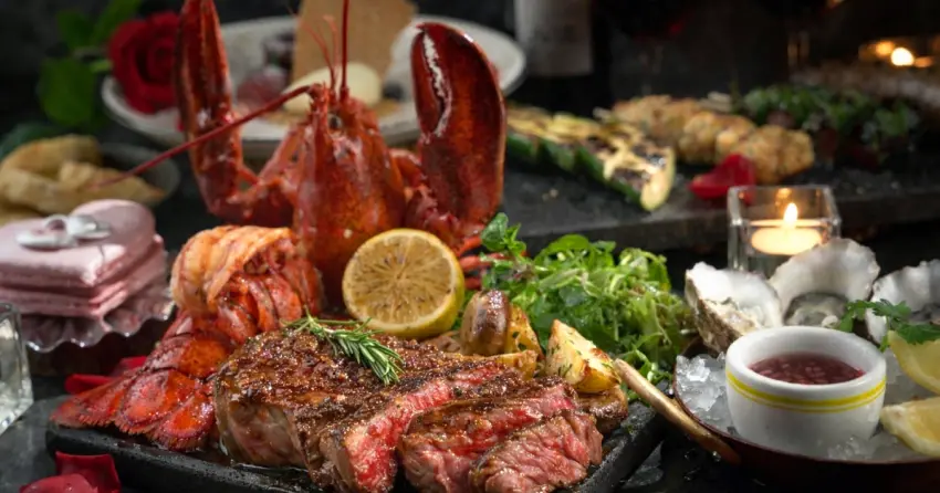 台北約會聖地再加一！君品Ciao西西里牛排館限時3天推情人節海陸餐，Flannery肋眼與活龍蝦演繹地中海浪漫。