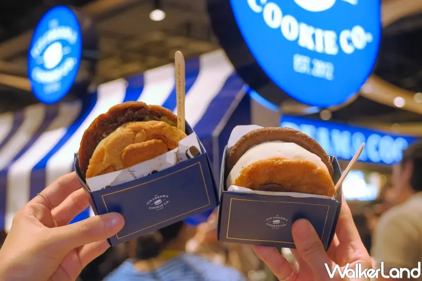 ▲新加坡甜點品牌The Ice Cream & Cookie Co. 台灣首間概念店進駐信義區統一時代百貨，主打冰淇淋結合手工軟餅乾的創意甜點吃法。（攝影：張人尹）