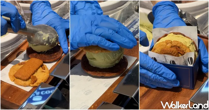 ▲The Ice Cream & Cookie Co. 同步提供8款現烤軟餅乾，包含70％巧克力、抹茶麻糬、花生醬等口味，能與冰淇淋自由搭配。（攝影：張人尹）