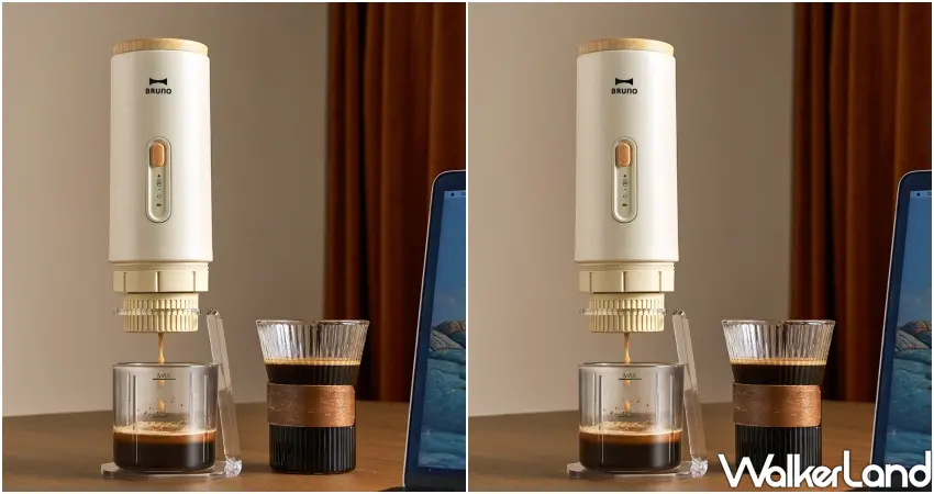 ▲隨行義式咖啡機高壓萃取職人風味，膠囊粉兩用咖啡機，全聯點數換購新品最划算。