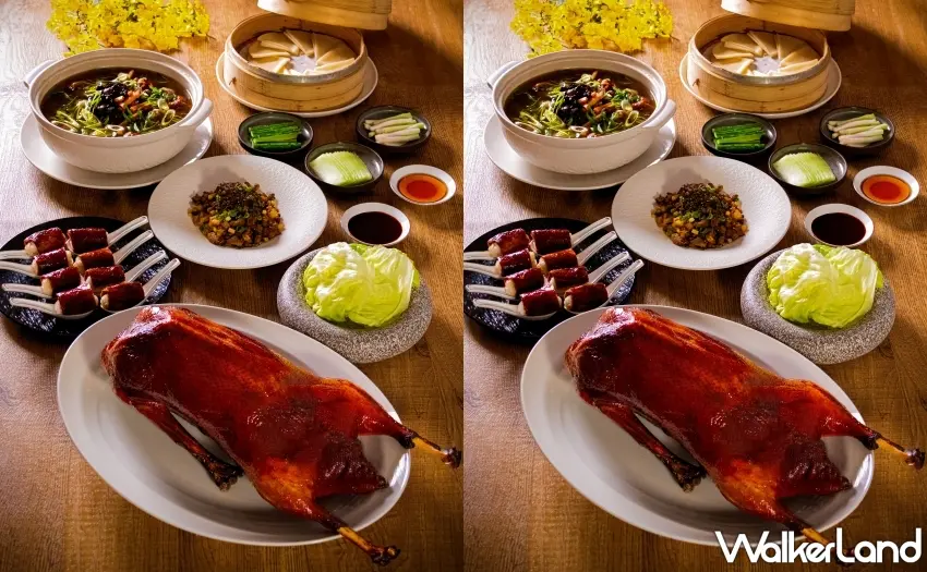 ▲▲每日限量5隻的深井燒鵝四吃,包含經典切盤與XO醬桂花炒鵝絲等創意吃法。圖/嘉義福容voco酒店提供;窩客島整理