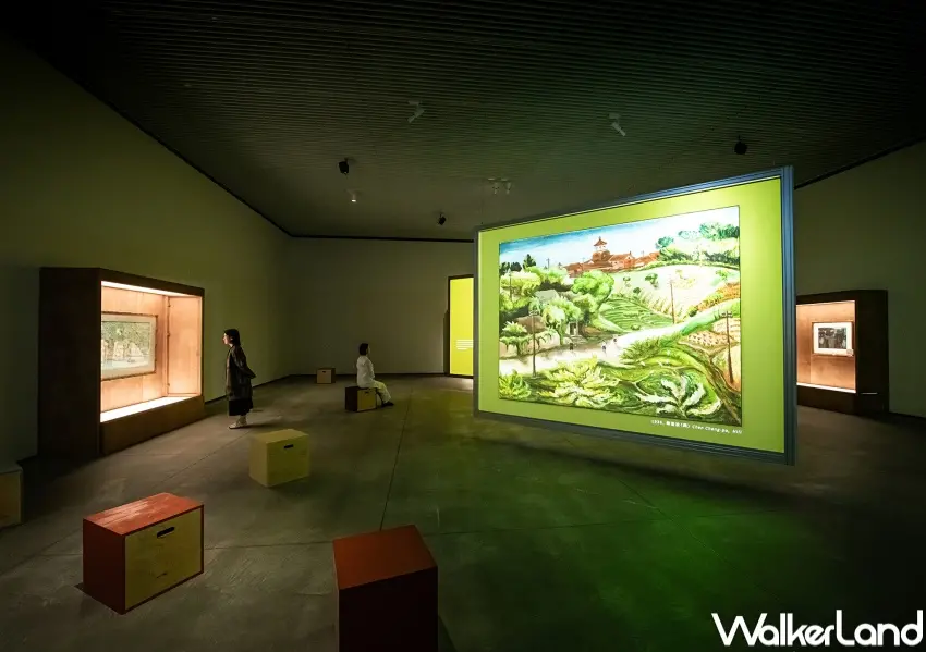 ▲臺南國家美術館首展「微光中的寫生者」由景點、光影、色彩、視角四大概念組成。(照片提供|朗敘設計 攝影|李阮修)