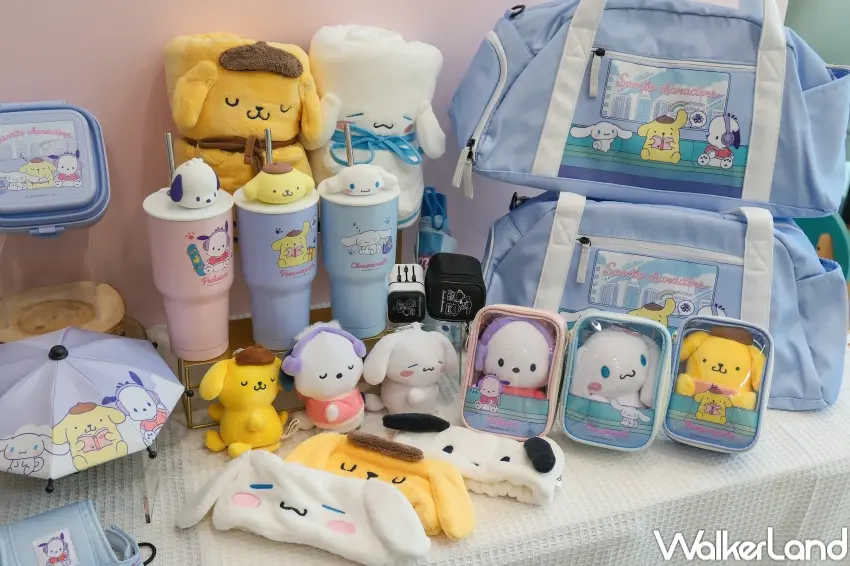 ▲配合3月23日國際小狗日話題,7-11攜手三麗鷗推出狗狗角色周邊,布丁狗、大耳狗喜拿與帕恰狗陪粉絲一起迎接春日療癒生活。(攝影:張人尹)