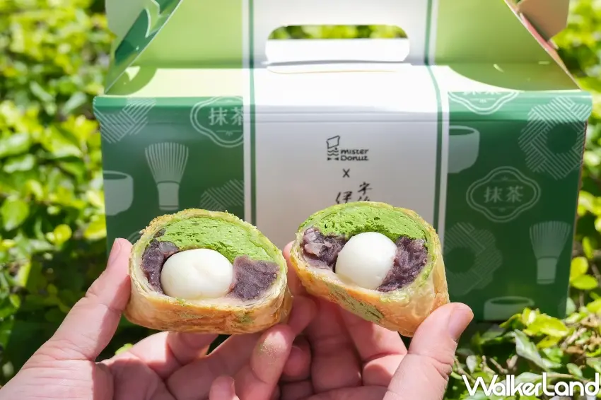 ▲Mister Donut同步推出「抹茶紅豆糰子派」、「生抹茶波堤」、「雙層抹茶波堤」等新品，延伸抹茶與焙茶甜甜圈系列。（攝影：張人尹）
