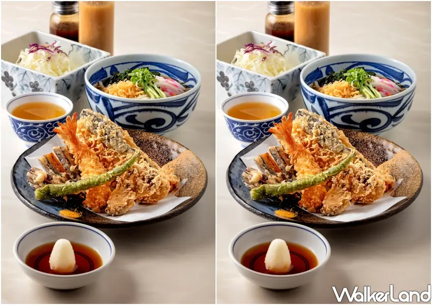 ▲台南三井限定虱目魚天婦羅加冷柴魚湯烏龍麵，鮮美虱目魚入菜。