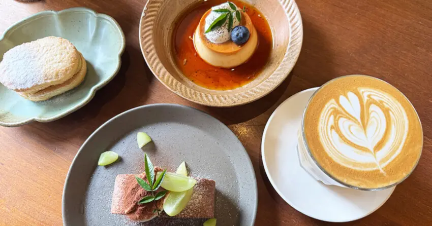 ▲除景觀之外，「婆娑咖啡」的甜點同樣是亮點之一，精緻擺盤與細膩口感都展現出優雅質感。