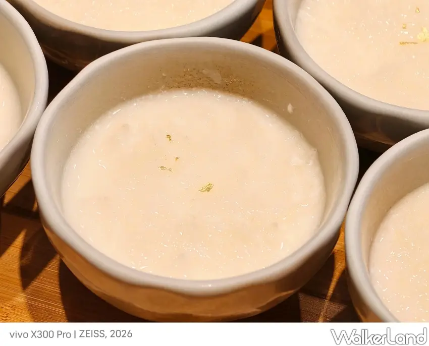 ▲採訪當日「梁家私廚」甜點為燕窩港式燉奶。（攝影：楊婷雅）